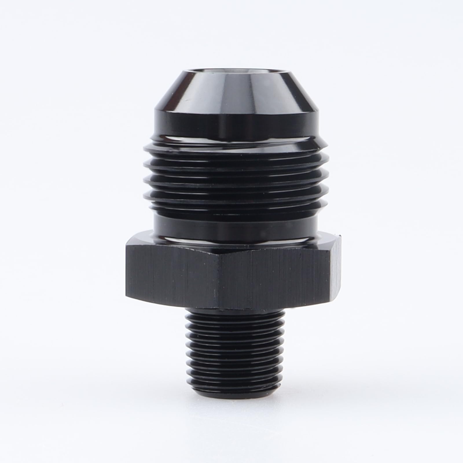 Ac Performance Male 1/8'' Npt To -8 An Flare Adapter Straight Aluminum Black