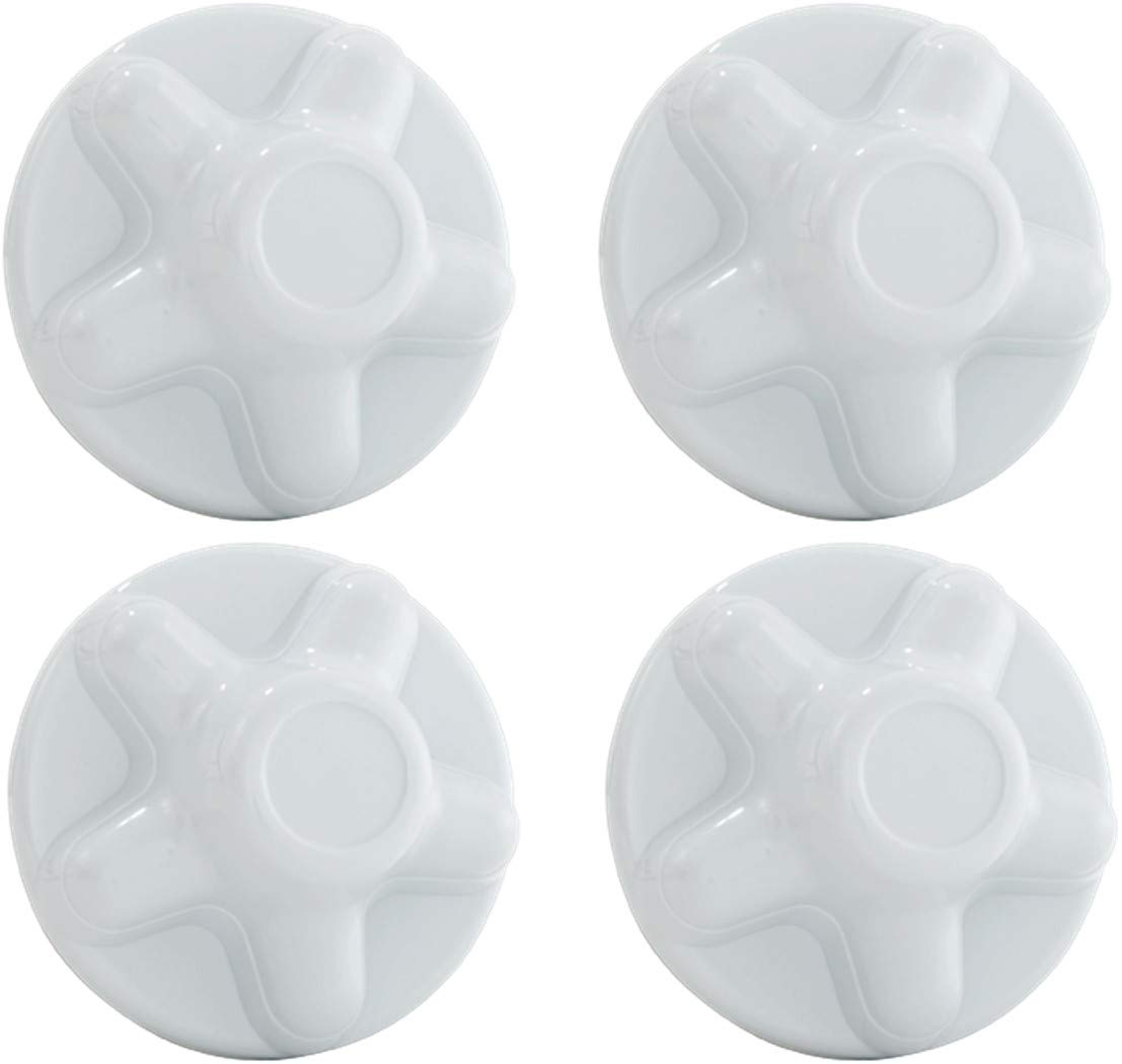 Ba Products Set Of 4 - Phoenix Qt545Whs-X4, Abs White Hub Cover, Hub Cap Fits Trailer Wheels With 5 Lug Nuts On 4.5 Inch Bolt Pa