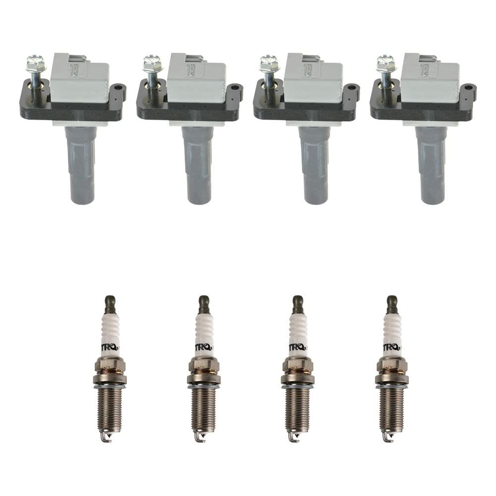 Trq Ignition Kit Ignition Coil Spark Plugs Compatible With 2004-2006 Subaru Baja 2004-2010 Forester Impreza 2005-2009 Legacy Out