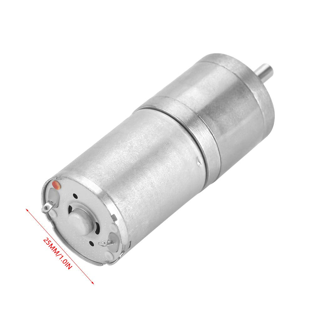 DC Gear Motor DC 12V Reduction Electric Motor 25GA-370 Micro Motor Speed Reduction Geared Motor for Electronic Lock Outer Diamet