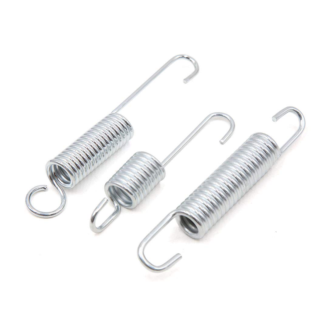 Uxcell 6 Pcs Metal Motorcycle Kickstand Kick Side Stand Spring Silver Tone