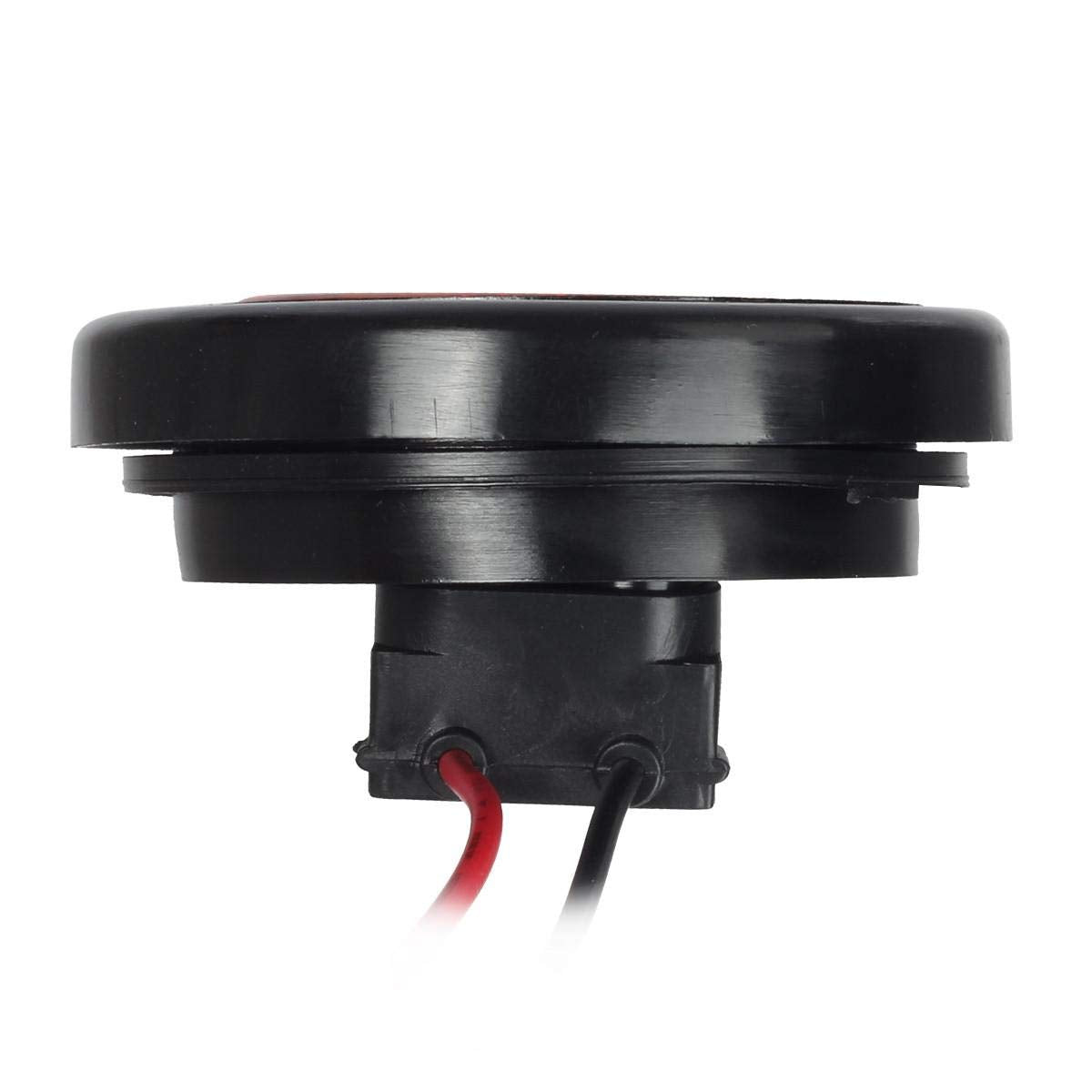 Partsam 5Pcs 2'' Amber Round Sealed Clearance Side Marker Light [Dot Approved] 4 Led Mount Grommet/Pigtails For Trailer Truck Ca