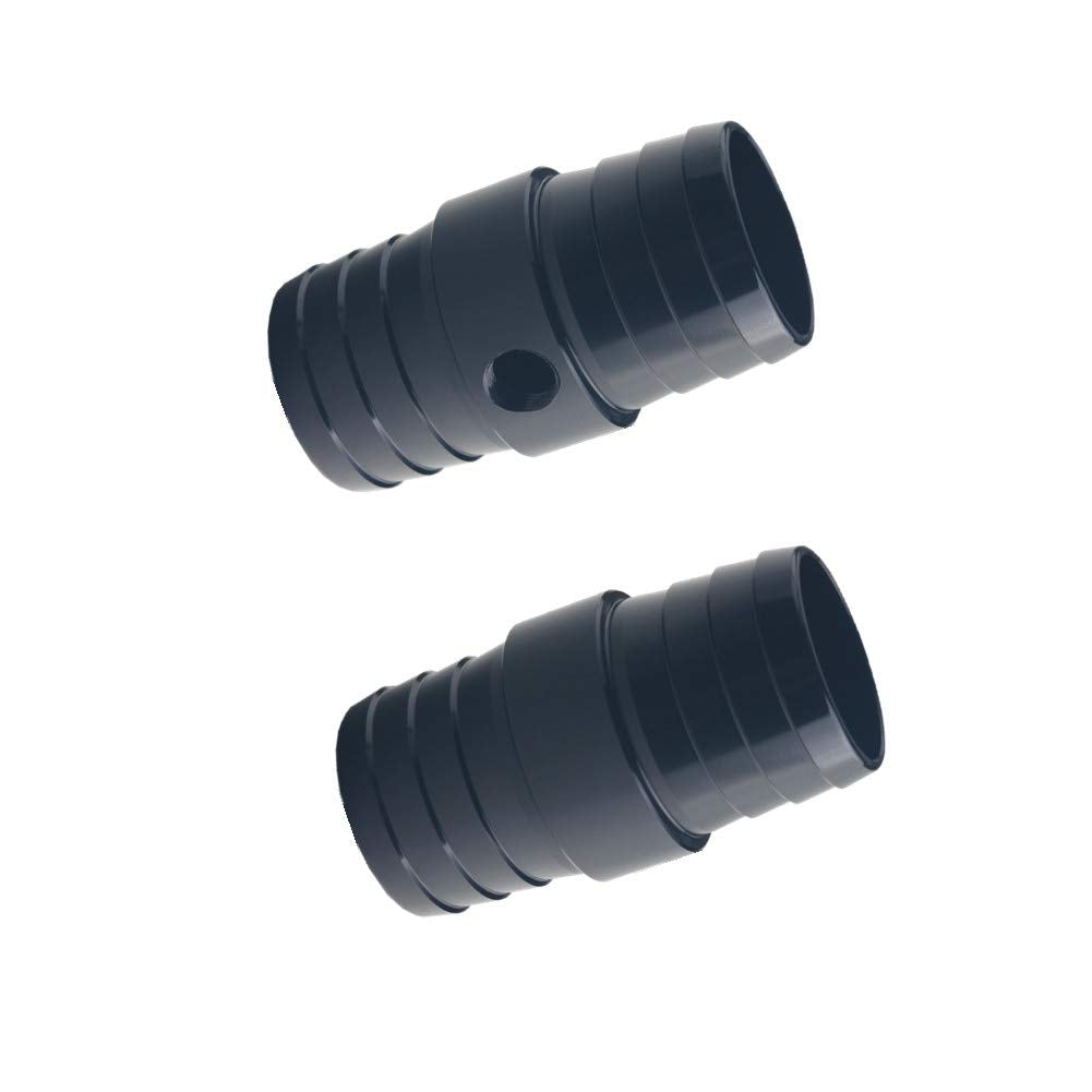 Dewhel 1-1/4' Hose W/ 1/8' Npt Steam Port Adapter Top Radiator Ls Swap Coolant (Black)