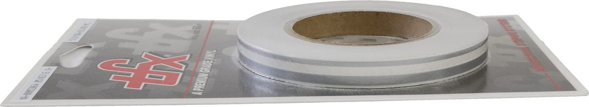 Universal Tfx 00053064 - Auto Customizing Dual Pinstripe - 5/16'' X 50' (1/8 Stripe, 1/8'' Gap, Then 1/16 Stripe) - 064-Silver M