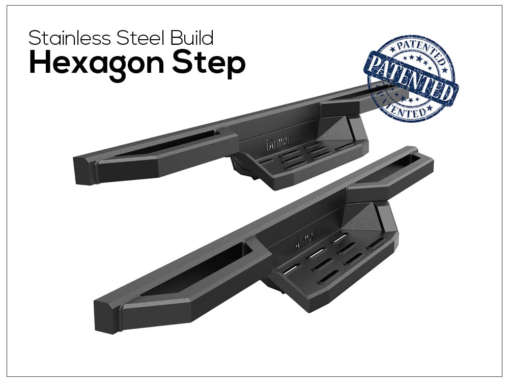 Aps Stainless Steel Pocket Steps Running Boards Side Bars Compatible With Jeep Wrangler 1987-2006