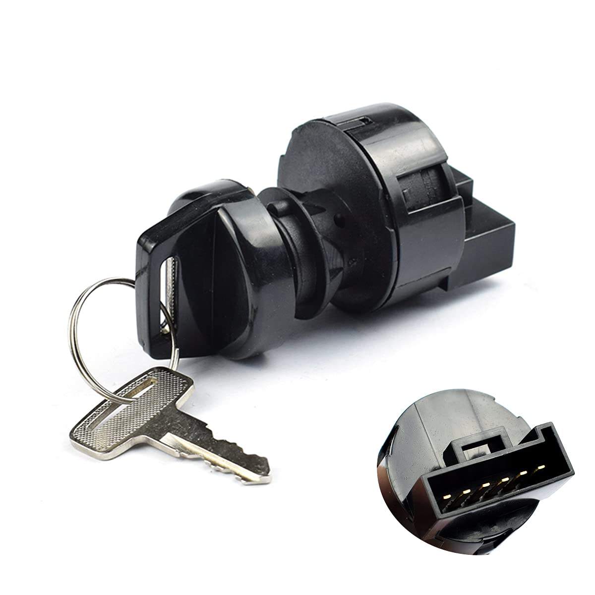 Ignition Key Switch Compatible With Polaris Sportsman 400 500 570 600 700 800 Ranger 400 425 500 570 700 800 900 1000 Rzr 570 800 900 Xp 1000 Replace 4011002 4012165 Off/On/Start 3 Position