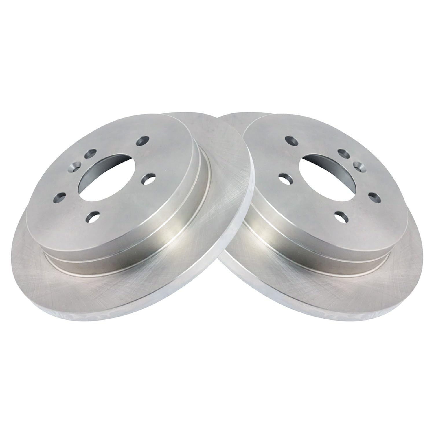 Trq Rear Brake Rotors Set Solid Compatible With 1998-2003 Mercedes-Benz Ml320 2003-2005 Ml350 1999 Ml430