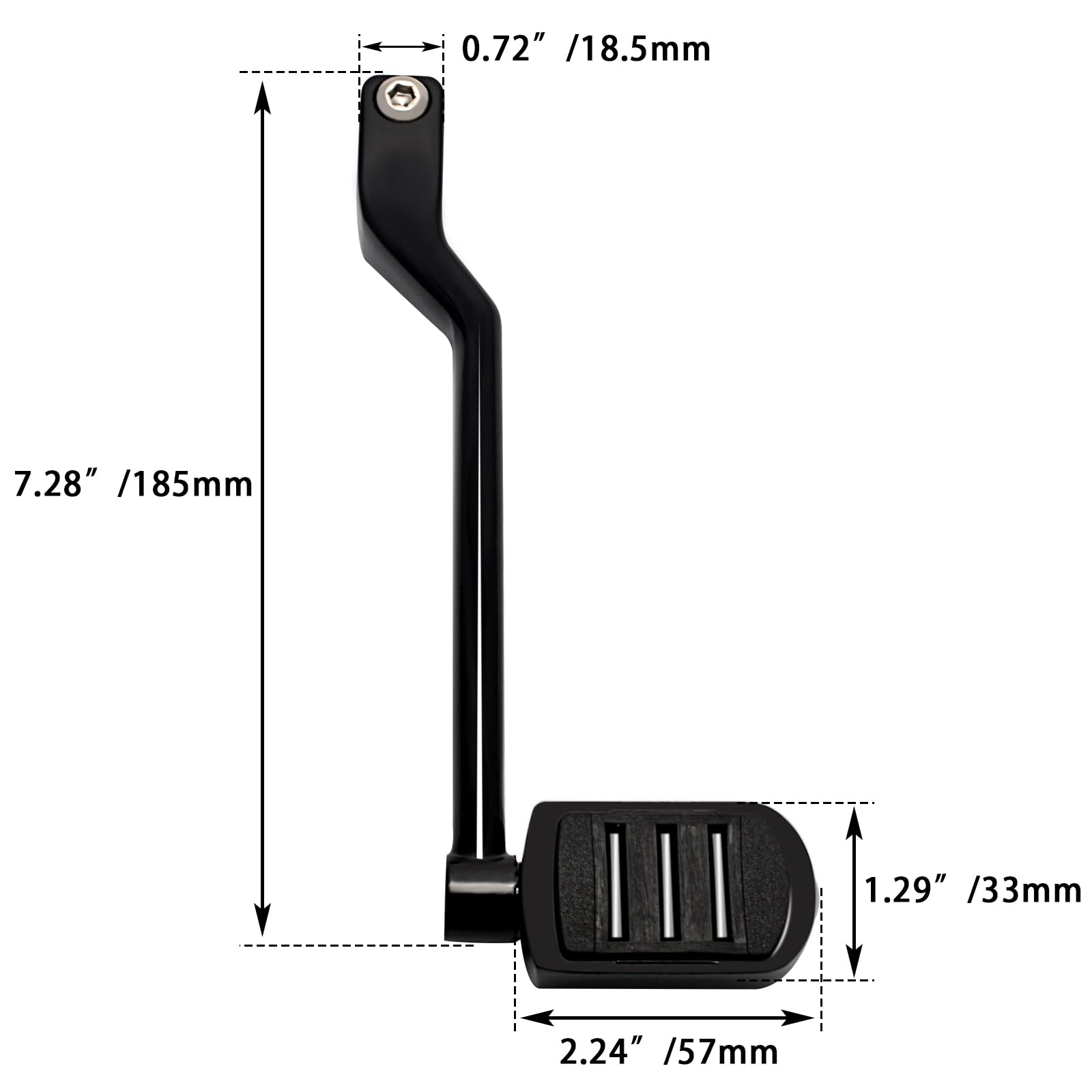 Fovplue Heel/Toe Shifter Levers W/Shift Pegs, Front And Rear Shifter Pegs For Harley '86-'17 Fl Softail, 88-Later Touring Cvo Road Glide Street Glide Electra Glide Road King And '08-Later Trike, Bk#2