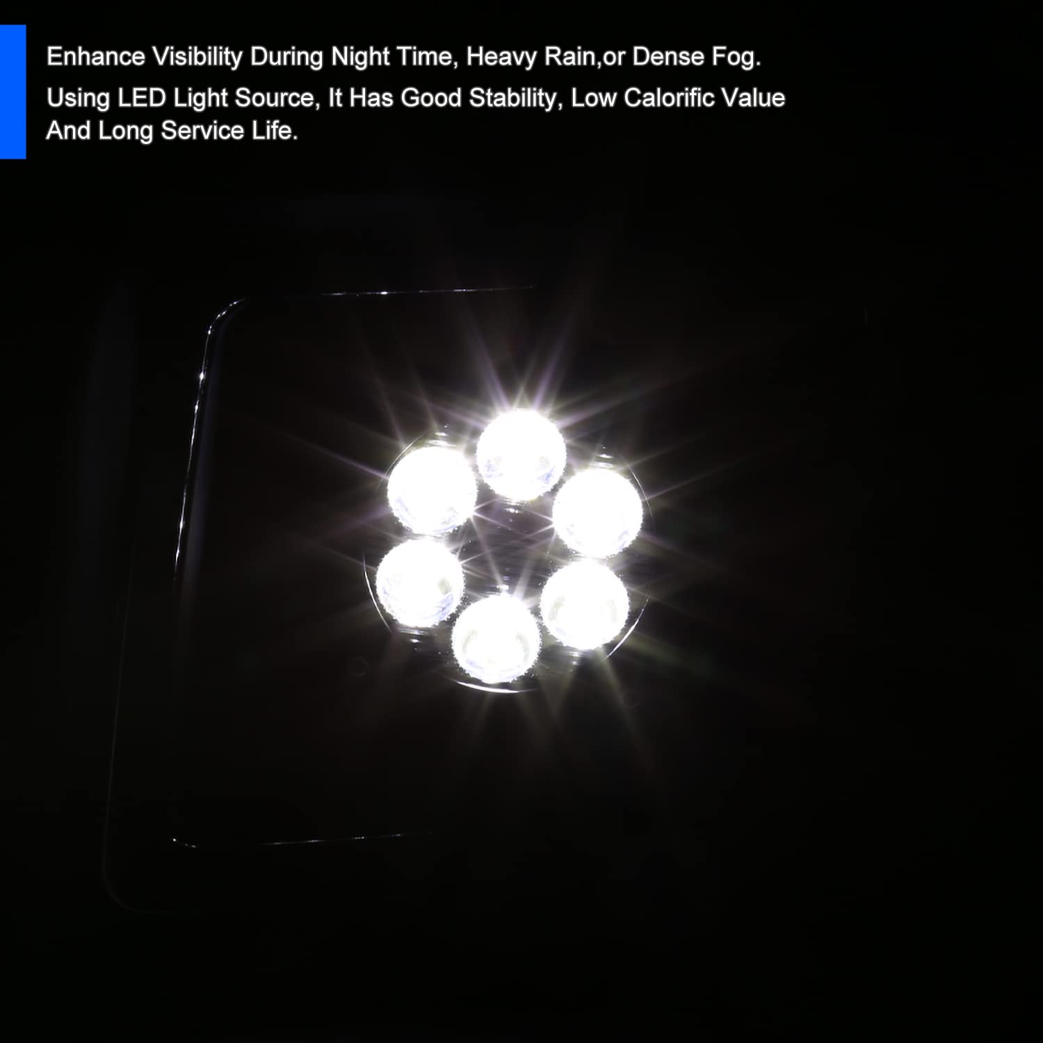 Spec-D Tuning Clear Lens LED Fog Lights +Built-In LED Bulbs+Switch Compatible with GMC Sierra 2500HD 3500HD 2015-2018 L+R Pair A