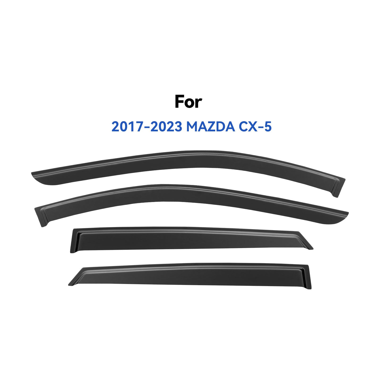 Window Visors Rain Guards Shield for 2017-2025 Mazda CX5, Out-Channel Window Vent Wind Deflectors Visors Shades for 17-25 CX-5