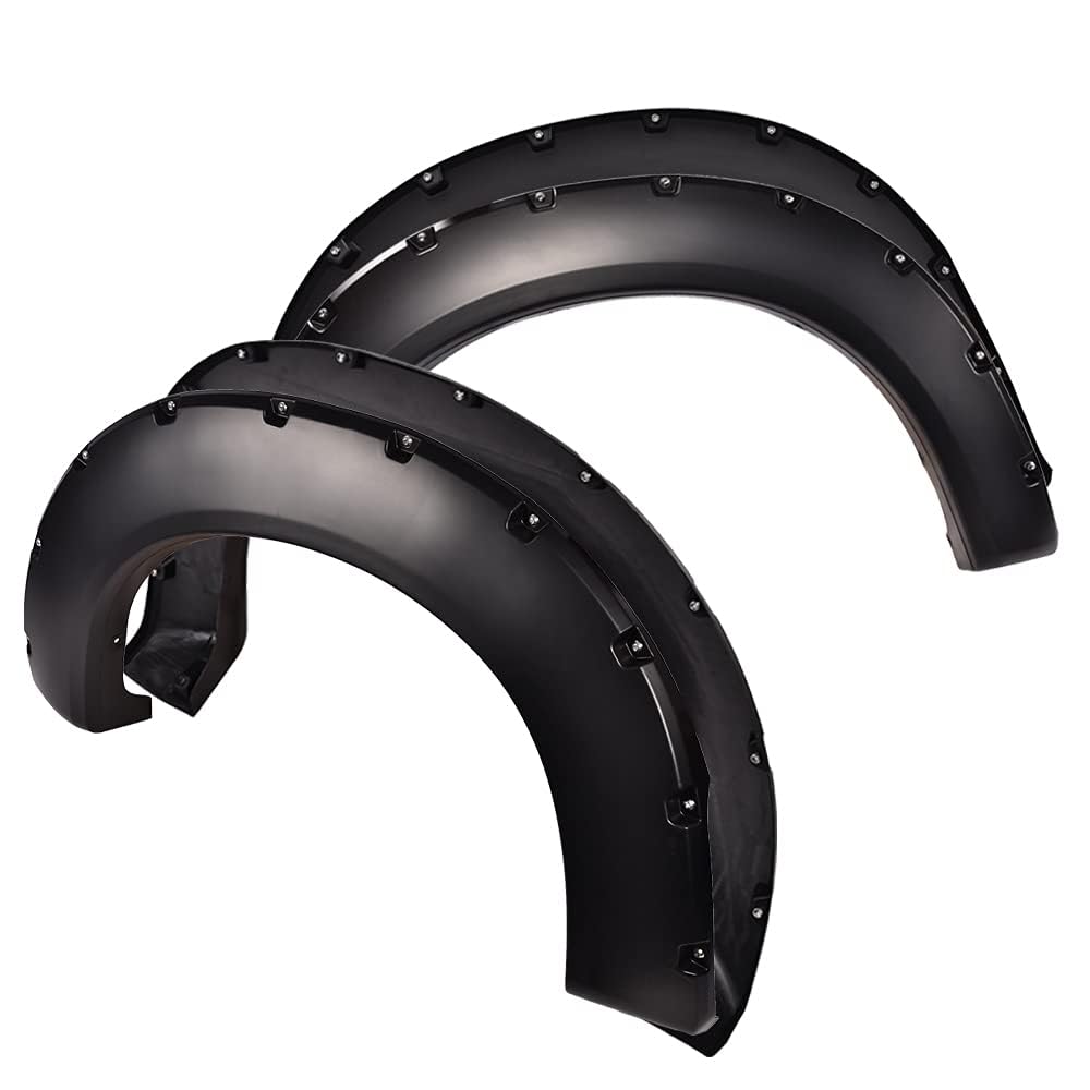 G-Plus Fender Flares Smooth Riveted Style 4Pcs Compatible With Ford F250 F350 Superduty 2011-2016 Styleside Models (Only 81.8 ''
