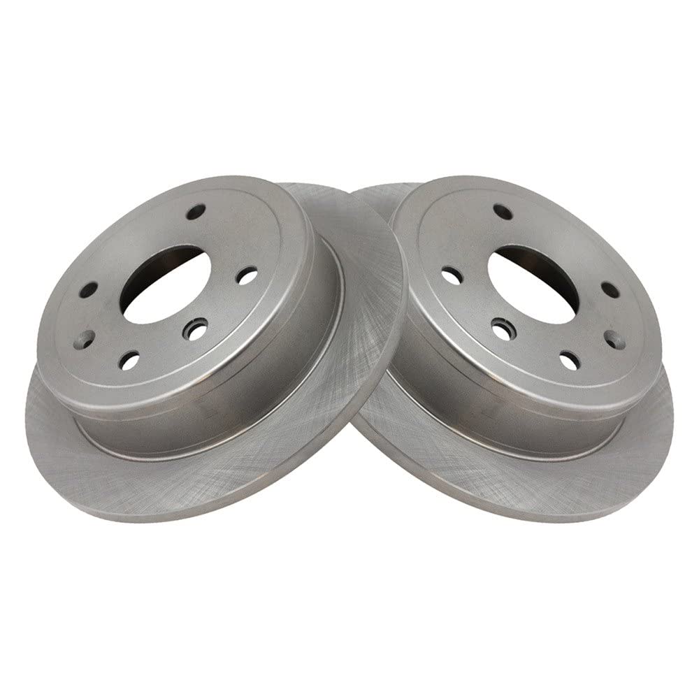 Trq Rear Brake Rotors Set Solid Compatible With 2004-2008 Suzuki Forenza 2005-2008 Reno
