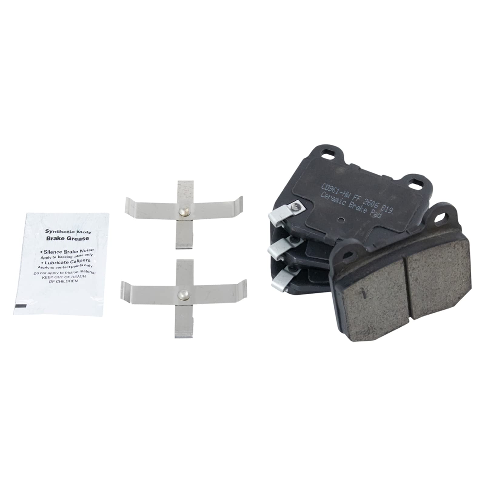 Trq Rear Brake Pad & Rotor Kit Brake Pads Brake Rotor Parking Brake Shoe Set Ceramic Compatible With 2015-2017 Subaru Wrx Sti