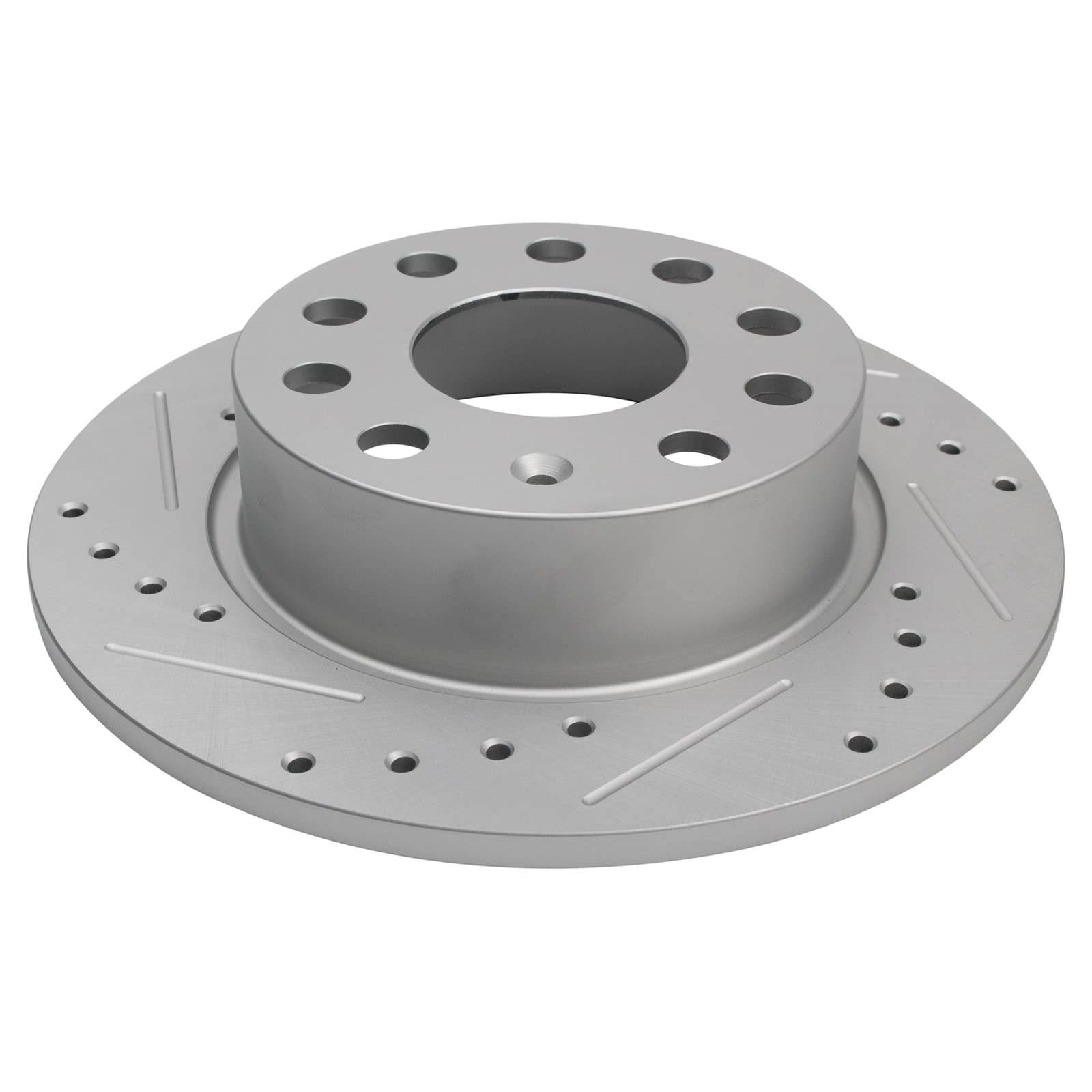 Trq Performance Rear Drilled Slotted Coated Brake Rotor Set For Vw Audi