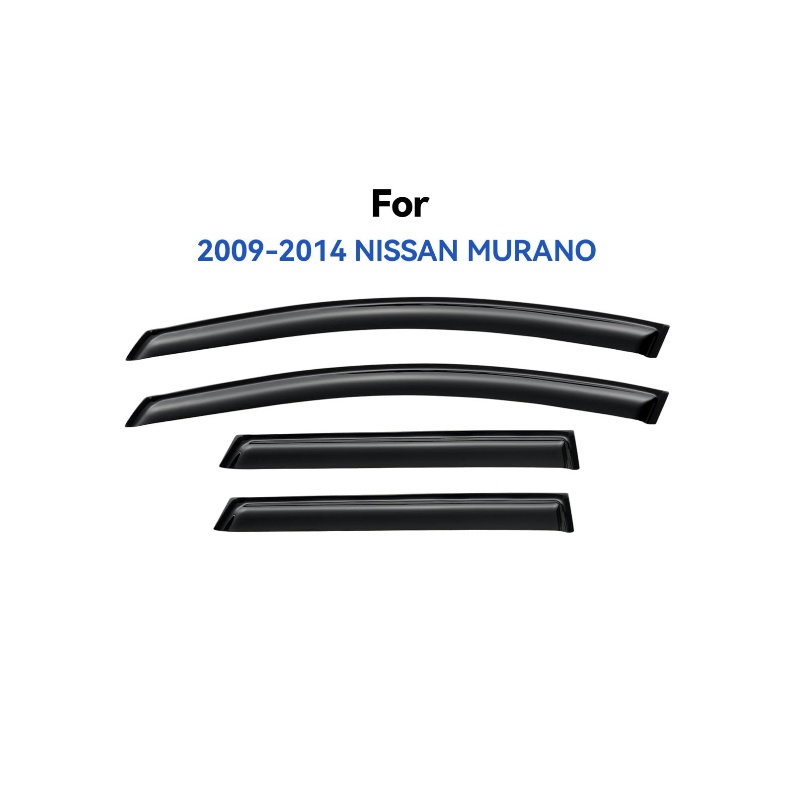 Window Visors Rain Guards Shield for 2009-2014 Nissan Murano, Out-Channel Window Vent Wind Deflectors Visors Shades for 09-14 Mu