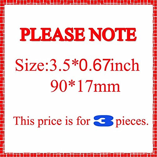 (3 Pieces) Small Slant Ss Grill Side Trunk Emblem Badge Decal With Sticker For Chevy Impala Cobalt Camaro 2010-2016 [Red Letter