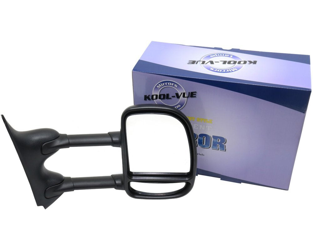 Kool Vue Passenger Side Towing Mirror for Ford E-350 Super Duty E-450 Super Duty 2003-2021 Textured Standard Passenger Van