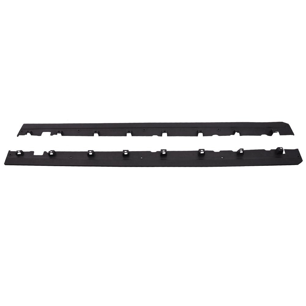 Side Skirts Compatible With 2010-2014 Ford Mustang V6 V8, Bottom Line Style Black Pp Sideskirt Rocker Moulding Air Dam Chin Diff