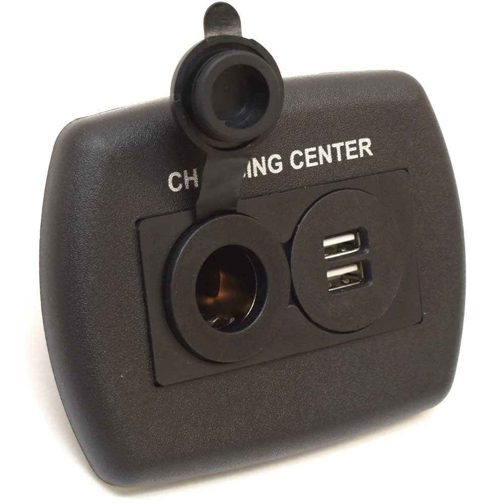 Jr Products 15095 12V/Usb Charging Center - Black