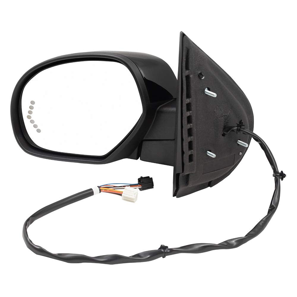 Replacement Driver Power Folding Door Mirror Heated Memory Puddle Lamp Signal On Glass Compatible With 25831236