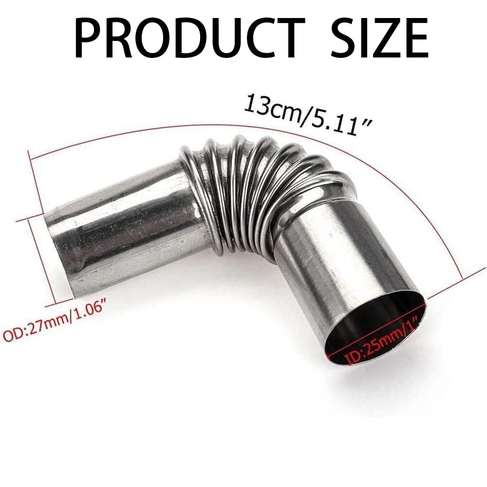 25Mm Air Parking Heater Exhaust Pipe Tube Elbow Connector Stainless Steel Windproof Cap Gas Water Heater With 2 Connector For Diesel Boat Heater