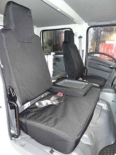 Durafit Seat Covers| Fits 2006-2021 Isuzu NPR | Car Seat Covers Full Set, Front 40/60 Split Bench And Solid Bench Rear Seat | IS