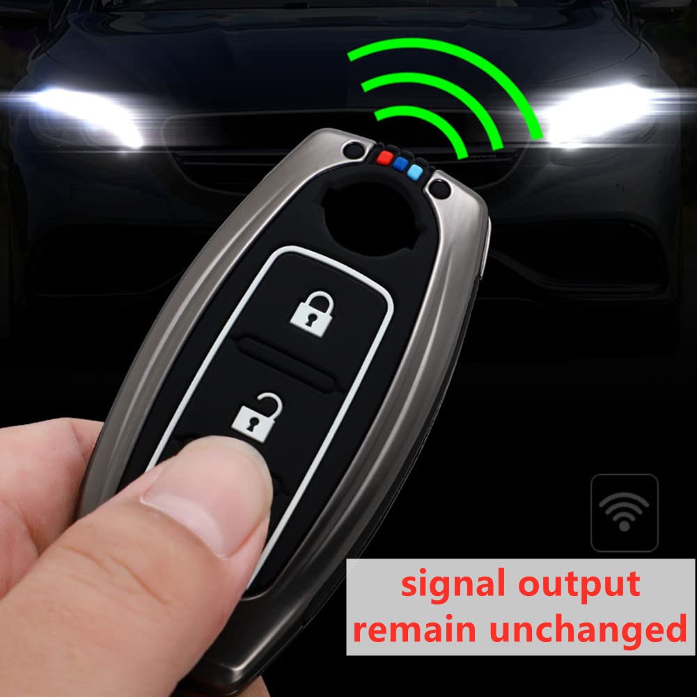 Otmik Zinc Alloy Car Key Cover Case Compatible With Nissan Juke Lqashqai Infiniti (Matte Color 5 Buttons)