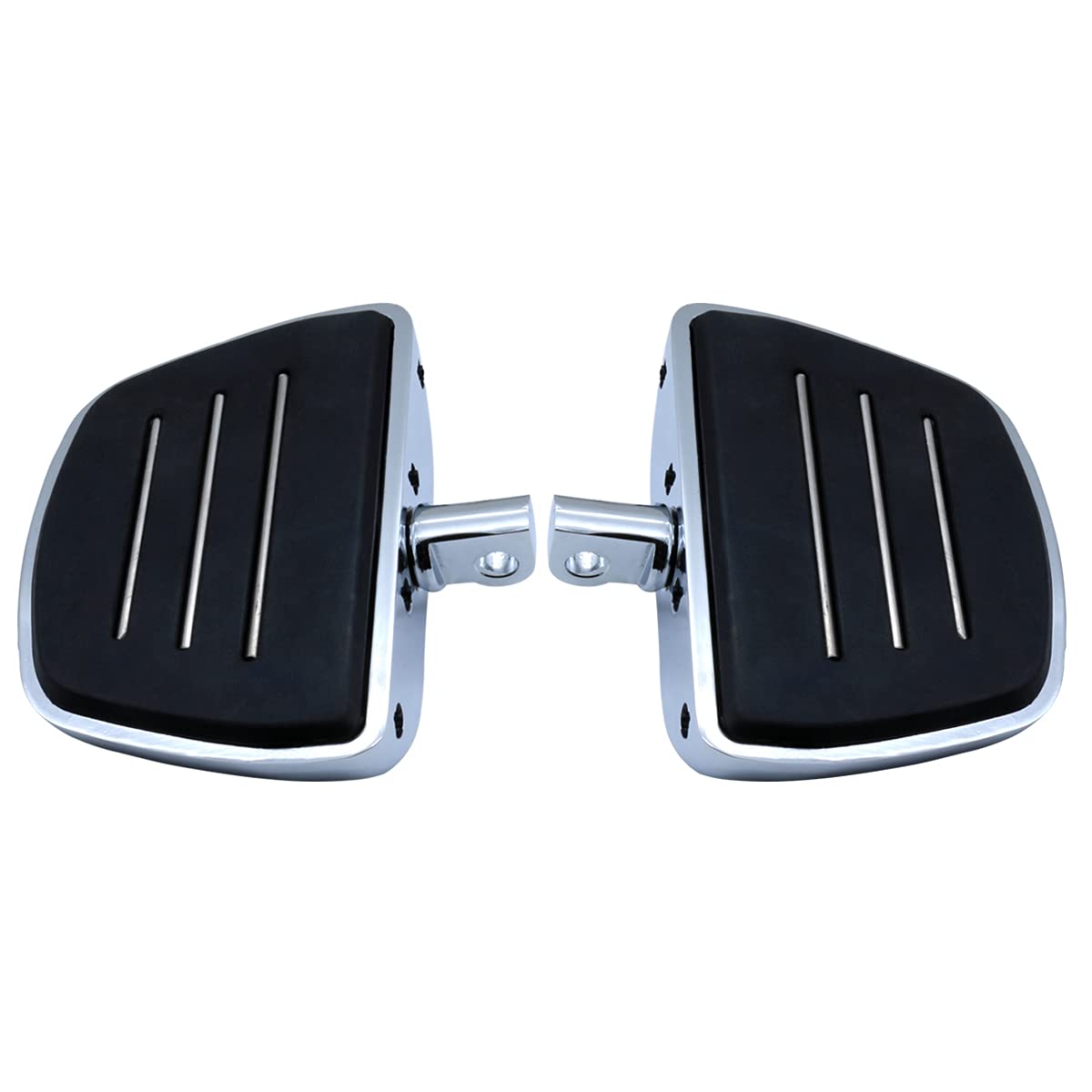 Fatecim Motorcycle Mini Floorboards Foot Pegs Pedals Rests With Male Mount Adapters For Harley Dyna Fat Bob Touring Road Glide Street Glide Sportster 883 Fat Boy Chrome