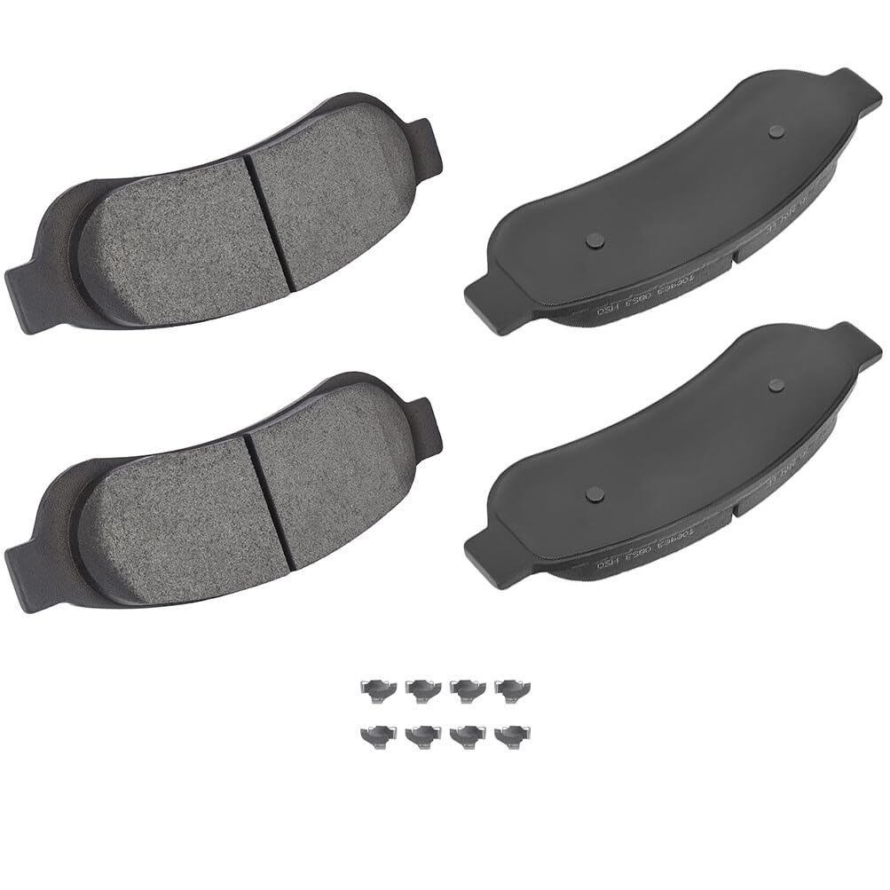 Cciyu D1067 Rear Semi-Metallic Disc Brake Pads Kit For Ford For F-250 Super Duty 2005-2012, For Ford For F-350 Super Duty 2005-2