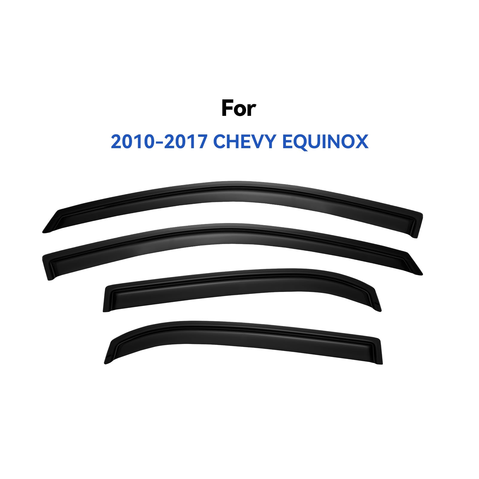 Window Visors Rain Guards for 2010 2011 2012 2013 2014 2015 2016 2017 Chevy Equinox, Out-Channel Window Vent Wind Deflectors Vis