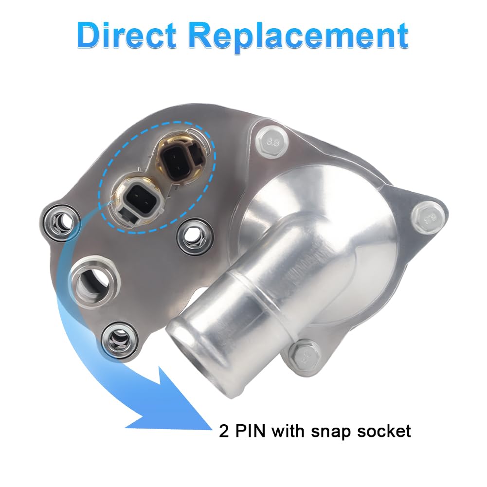 Wmphe Upgraded Aluminum Thermostat Housing Assembly Compatible With 2001-2005 Ford Explorer, 2001-2011 Ranger, 2001-2008 Mazda B