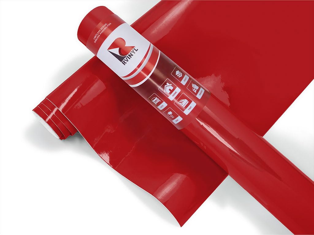 3M 2080 Series G13 Gloss Hot Rod Red - 5Ft X 10Ft - 50Sq Ft - Dual Cast Thick Vinyl Car Wrapping Film - Vehicle Sheet Roll