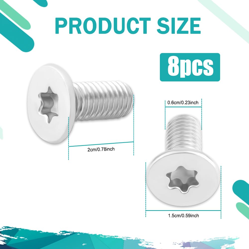 4PCS Brake Rotor Screw, Brake Rotor Bolt, Rotor Screws for Brake Discs, 11609271 Stainless Steel Brake Parts Car Front&Rear Reta