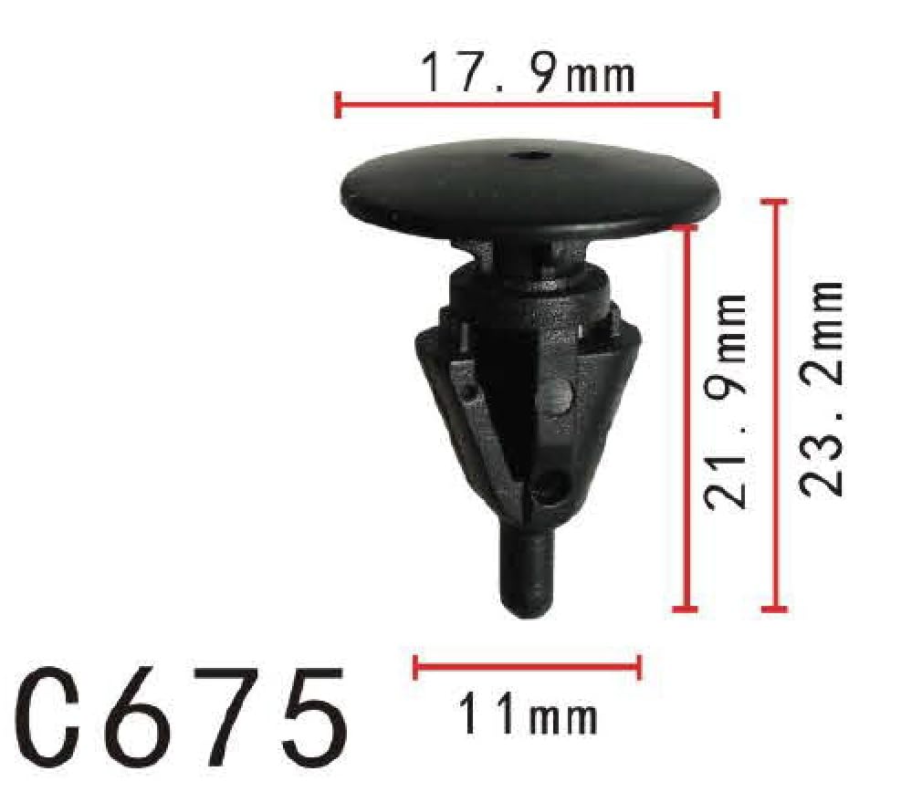 Autobahn88 Retainer Clip For Sill Panel, Compatible With Toyota (Oem: 7586730110, 7586750030) (Pack Of 20)