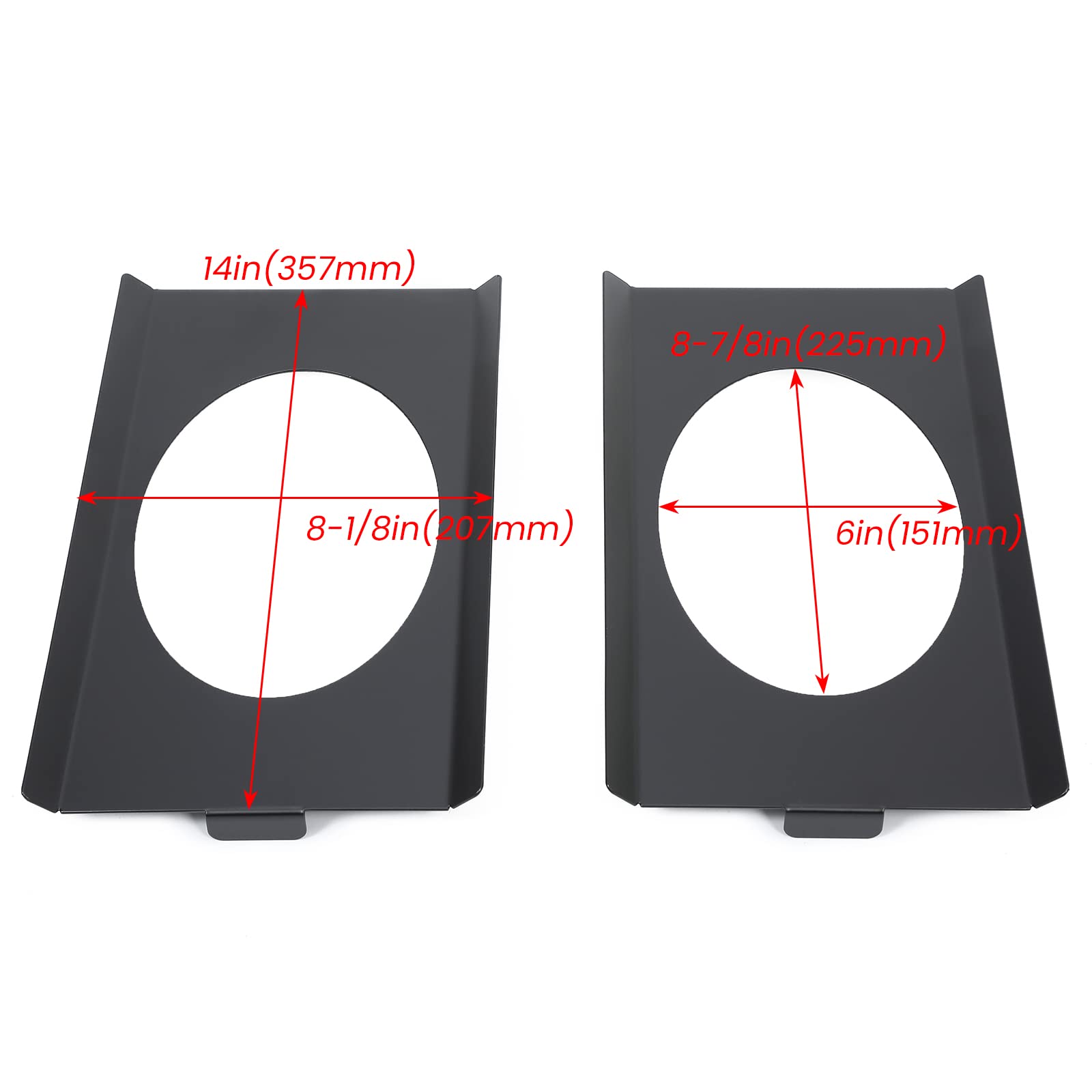 Ecotric Behind Seat Speaker Brackets Square Body Replacement Compatible With 1973-1987 Chevy/Gmc C10 Single Cab Or Crew Cap Pick