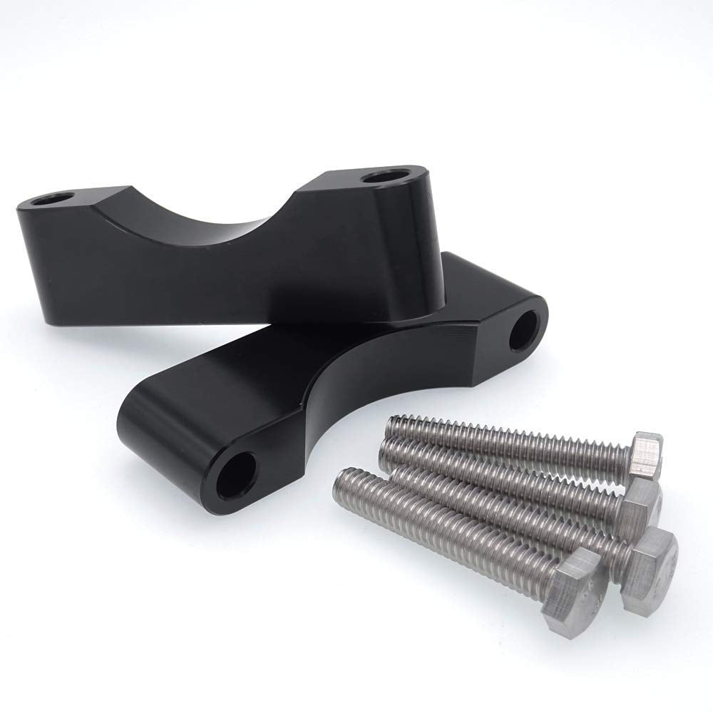 Xjmoto Black Front Fender Spacer Bracket Kit Fit 21'' 23'' 26'' Fender Compatible With Harley Touring Electra Glide Road King Street Glide Flt Flh 1997-2013 Models