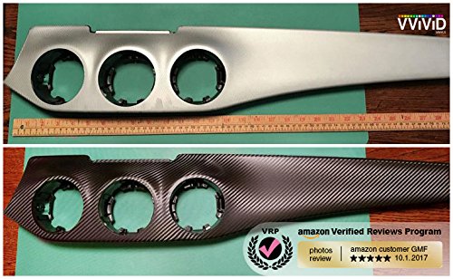 Vvivid Xpo Dry Deep Black 3D Carbon Fiber Vinyl Wrap Roll With Air Release Technology (1.49Ft X 5Ft)