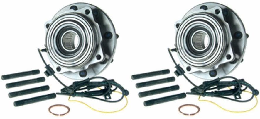Trq Front Wheel Hub Bearings Assembly Set Compatible With 2005-2009 Ford F-250 Super Duty 2005-2010 F-350 Super Duty