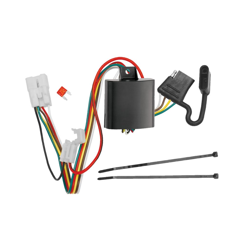 Tekonsha T-One® T-Connector Harness, 4-Way Flat, Compatible with Select Subaru Crosstrek, Forester, Outback, XV Crosstrek Black