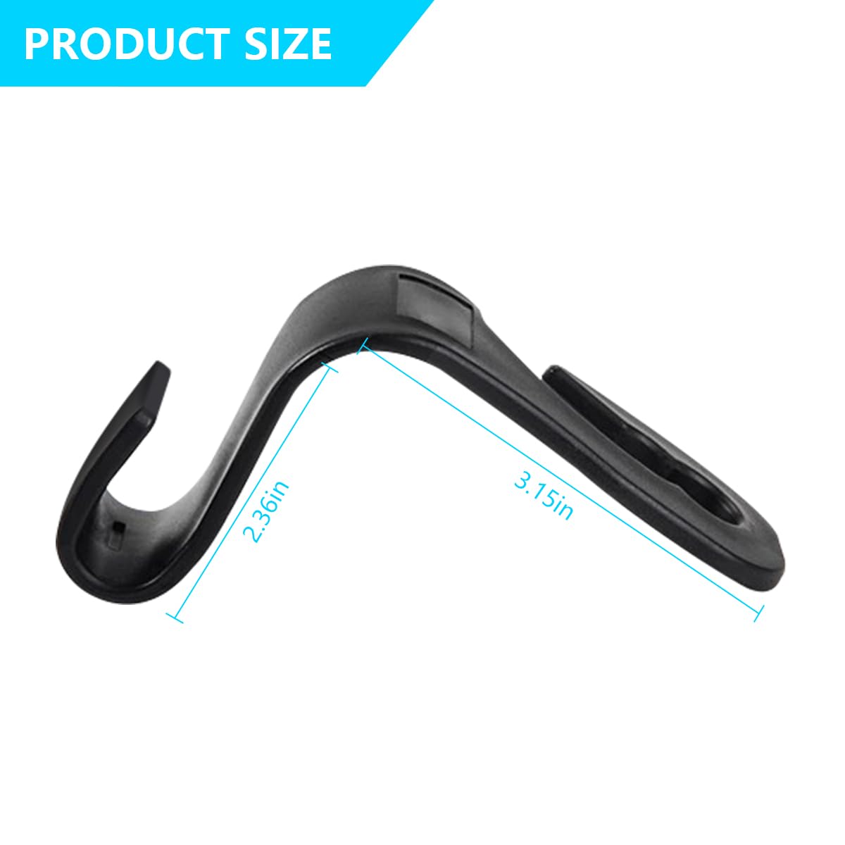 Mandark 2Pcs Car Seat Headrest Hooks, Cute Bow Vehicle Hooks For Purses And Bags, Automotive Purse Hook Hanger Interior Decorati