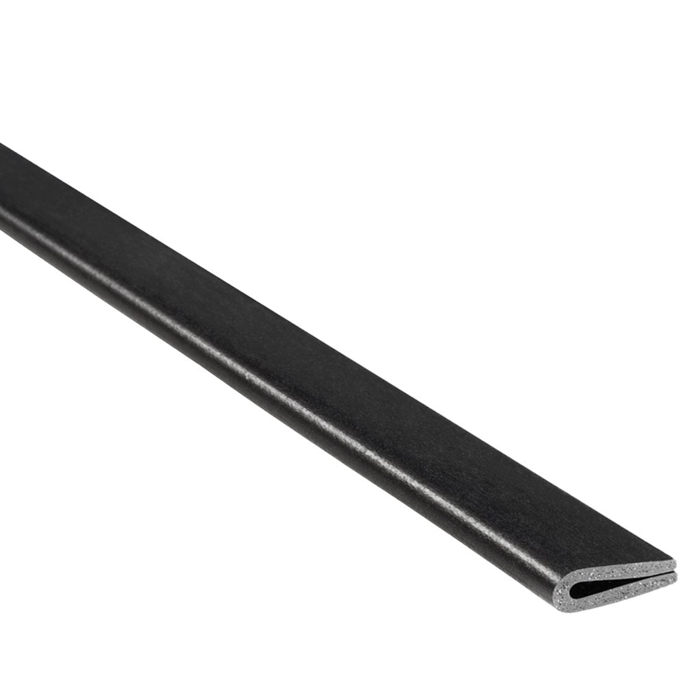 Trim-Lok Rubber Edge Trim '' Fits 1'' /16'' Edge, 3/8'' Leg Length, 25'' Length, Black '' Flexible Neoprene Edge Protector For S