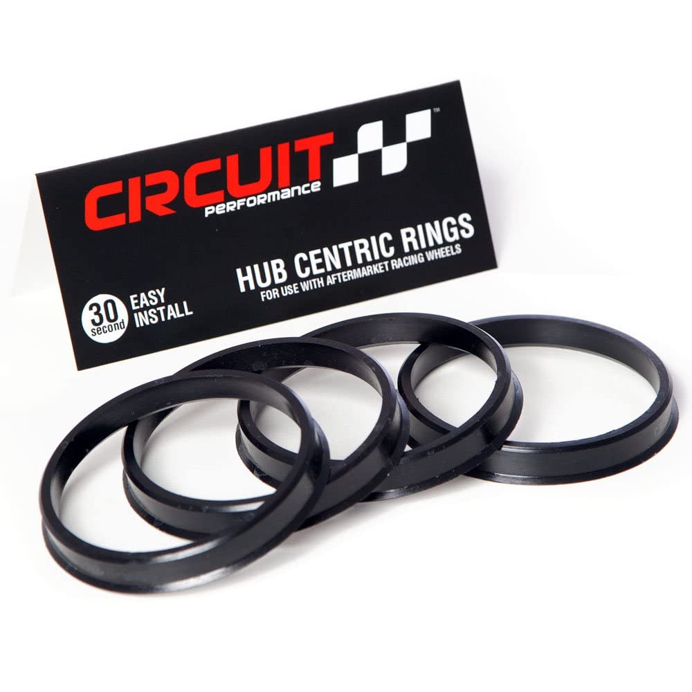 Circuit Performance Hub Centric Rings (4 Pack) - 76.1 To 67.1 Black Nylon Hubrings - Compatible With Mitsubishi, Hyundai, Kia Wi
