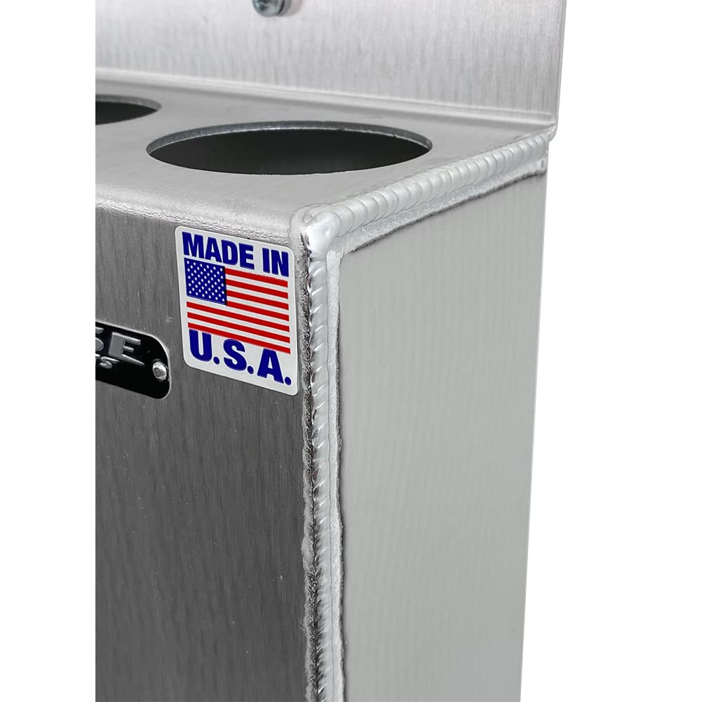 Pit Posse 468 Co2 Carbon Dioxide Bottle Rack Aluminum Trailer Wall Mount 2 Bay Holder Race Car Enclosed Trailer-Made In Usa