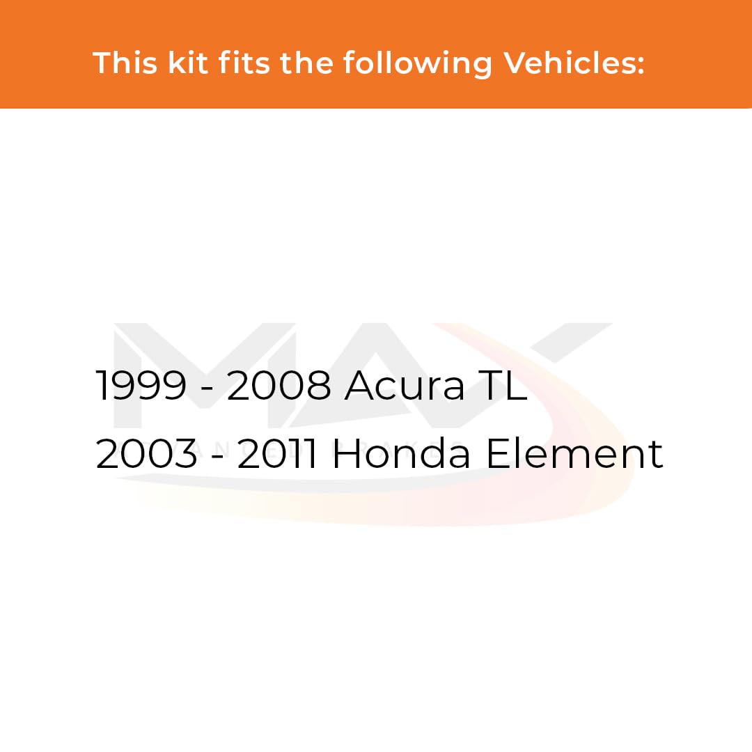 Max Advanced Brakes Rear Brake Kit For 1999-2005 2006 2007 2008 Acura Tl 2003-2007 2008 2009 2010 2011 Honda Element Replacement Premium Oe Disc Brake Rotors And Ceramic Brake Pads