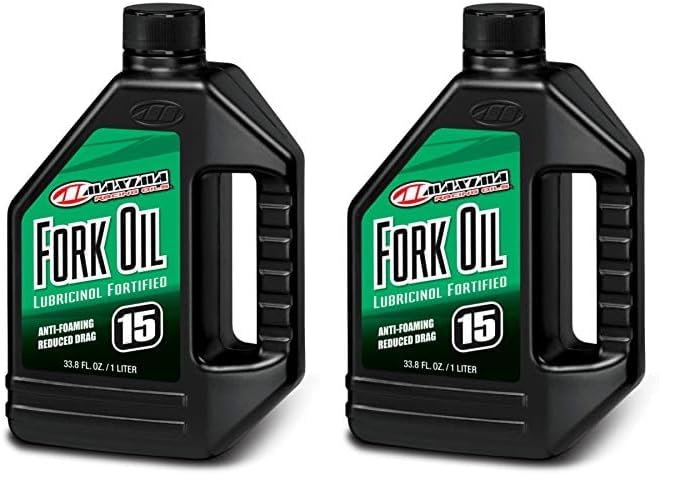 Maxima 56901 15Wt Standard Hydraulic Fork Oil - 1 Liter Bottle (Pack Of 2)