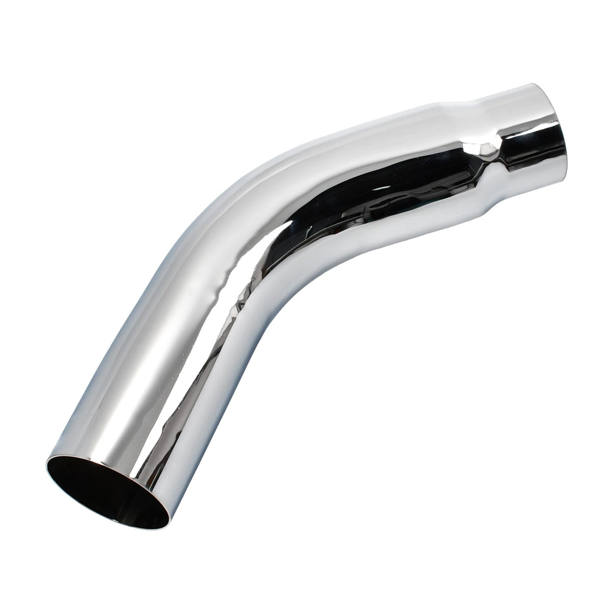 BIGREAT 4 Inch Chrome Plated Diesel Exhaust Elbow Tip,4'' Inlet 5'' Outlet Side Exit Exhaust Tip, 23'' Length Turndown Exhaust P