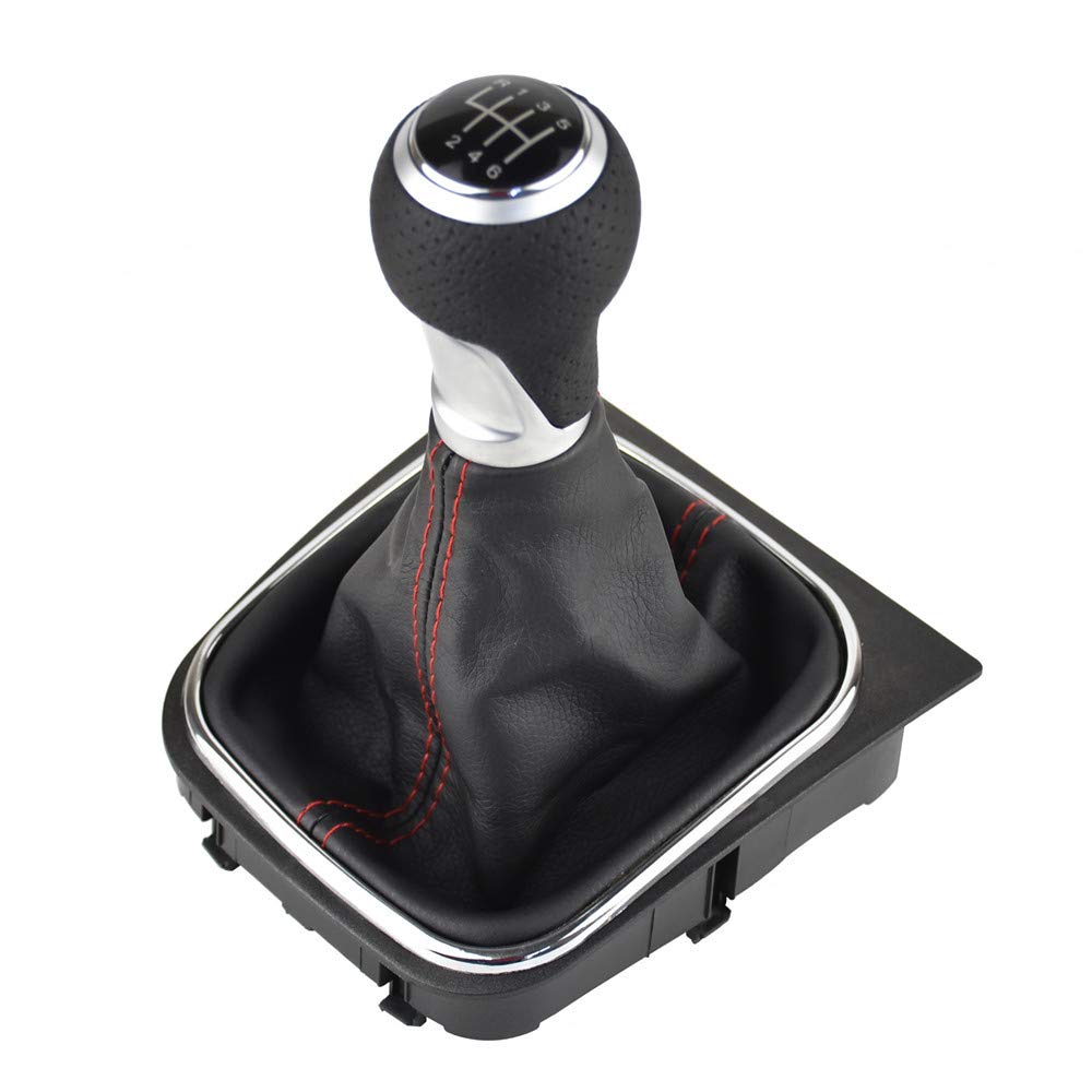 Malcayang 6 Speed Shift Knob Boot Kit for Golf 5 6 MK5 MK6 R32 GTD GTI 2004-2009 Scirocco Octavia