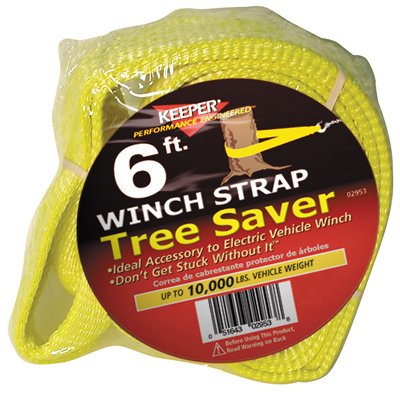 Keeper 02953 Winch Strap Tree Saver With Loops 6' X 3'' 10