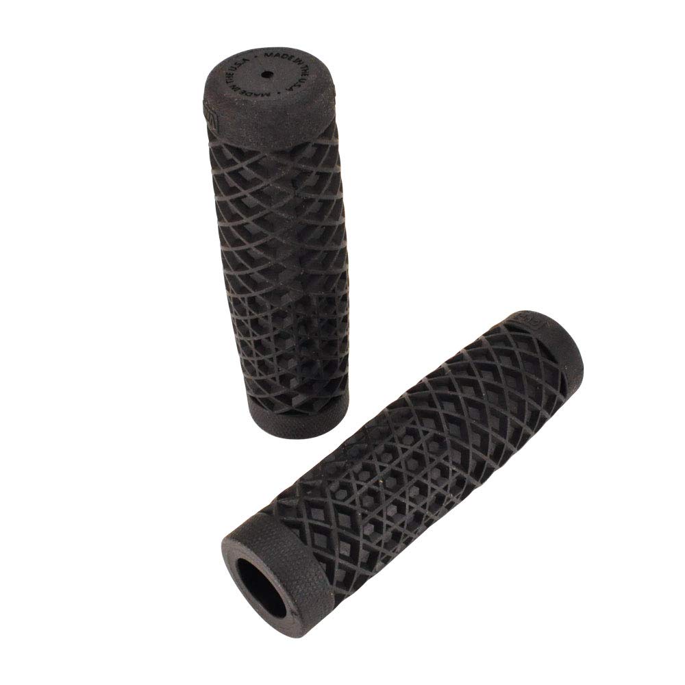 Vans'Waffle' Pattern Rubber Motorcycle Grips - Black - Sold As A Pair For 7/8' Bars - Made In The Usa …