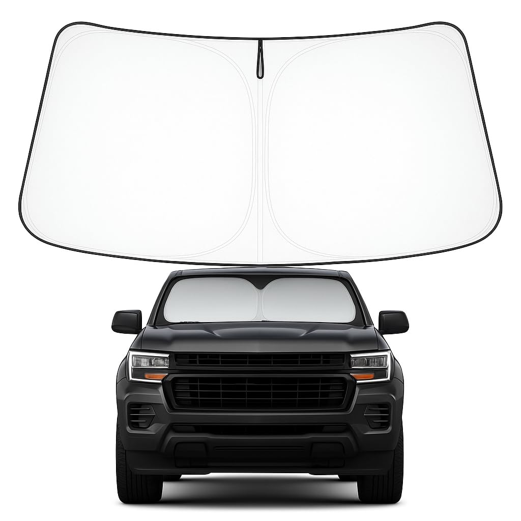 Proadsy 2025 Upgrade Windshield Sun Shade Custom Fit Chevrolet Colorado Pickup Truck 2023-2024 2025 4-Layer Foldable Front Sunsh